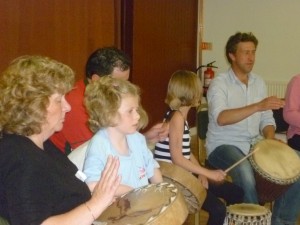 Drumming with Kaya drums